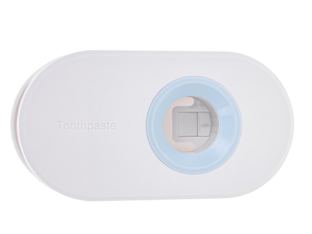 Automatic Toothpaste Dispenser Squeezer Toothbrush Holder, White (2)