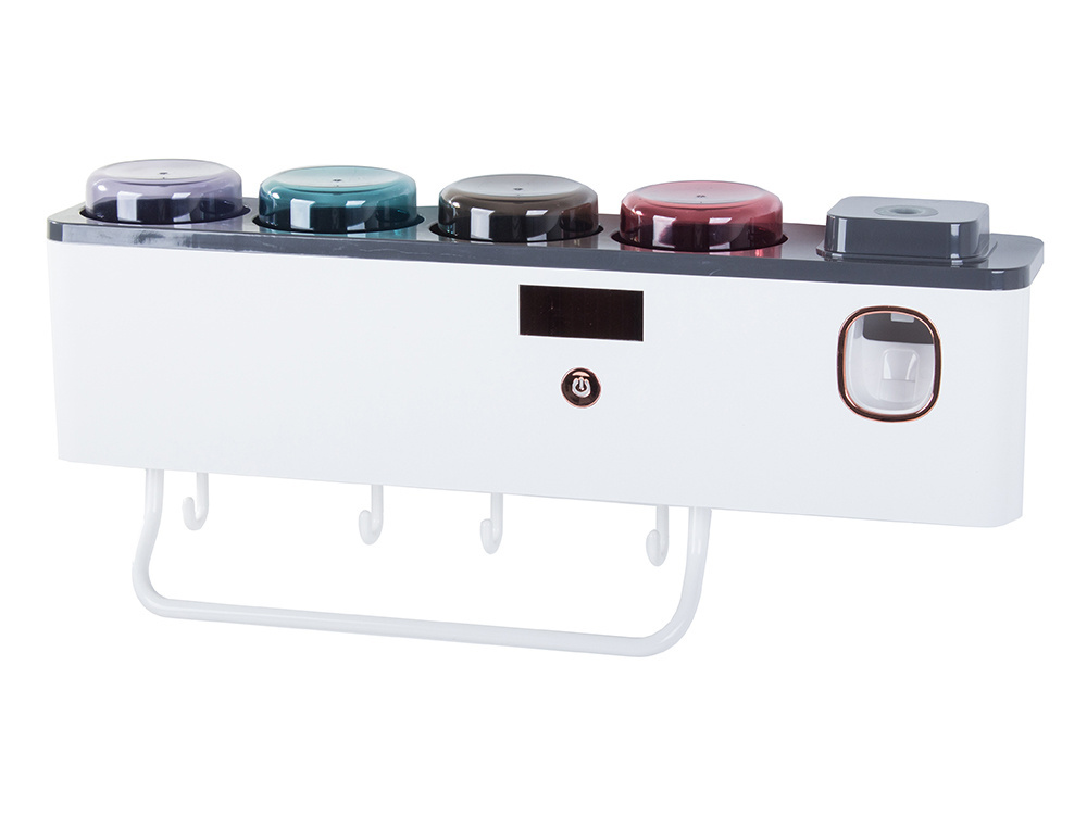 Wall-Mounted Toothbrush Holder with UV Sterilizer & Toothpaste Dispenser (0)