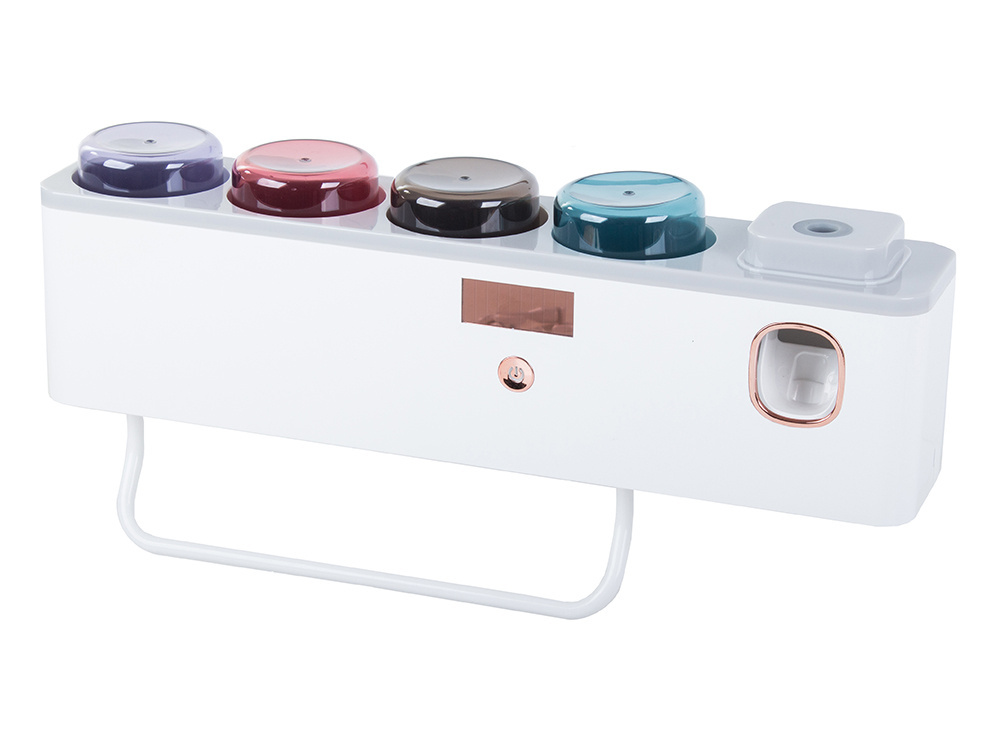 Wall-Mounted Toothbrush Holder with UV Sterilizer & Toothpaste Dispenser (3)