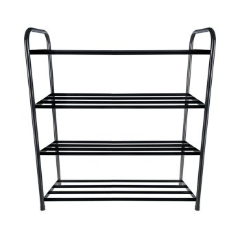 4-Tier Metal Shoe Rack, Freestanding Shoe Storage Organizer
