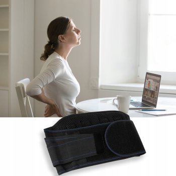 Adjustable Magnetic Lower Back Belt, Lumbar Brace, Waist Support for Back Pain, 24 magnets / 110 cm