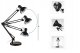 Adjustable Desk Lamp Folding Reading Night Table Lamp E27, Black