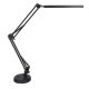 Adjustable LED Desk Lamp with Swing Arm and USB, 2 Mounting Options, Black