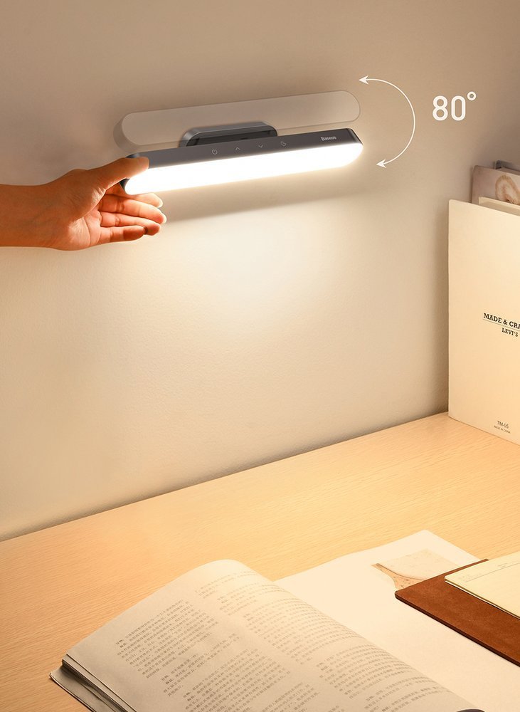 Baseus Magnetic Stepless Dimming Charging Desk Lamp Light, Gray (4)