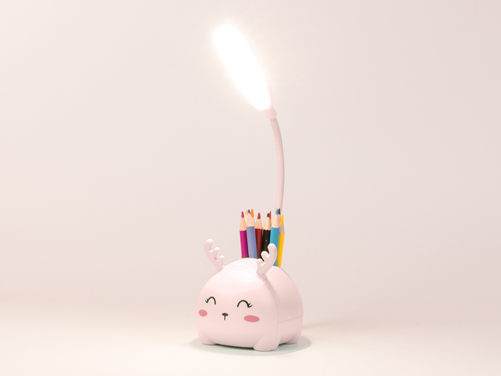 Kids LED Night Lamp Desk Lamp Reading Light, Pink (3)