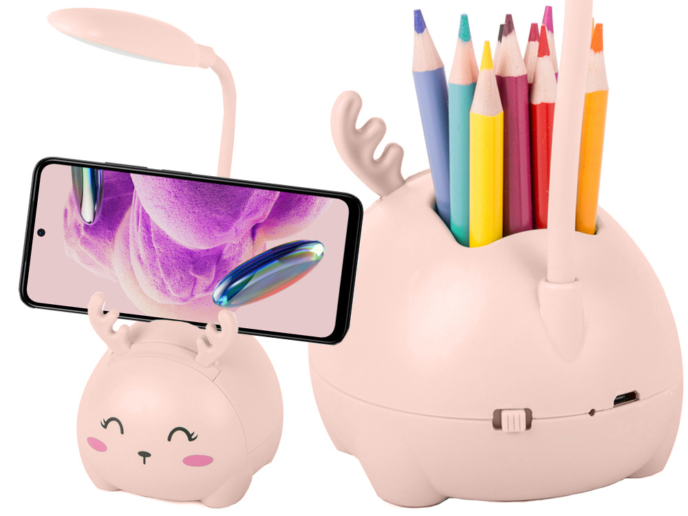 Kids LED Night Lamp Desk Lamp Reading Light, Pink (10)