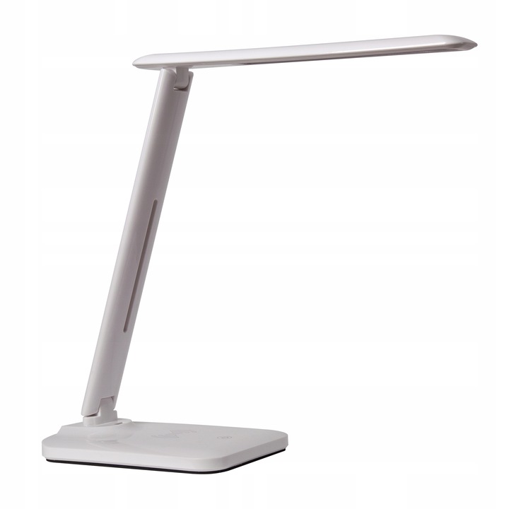Adjustable Desk LED Lamp Folding Reading Night Table Lamp with Wireless Charger Qi, White (3)