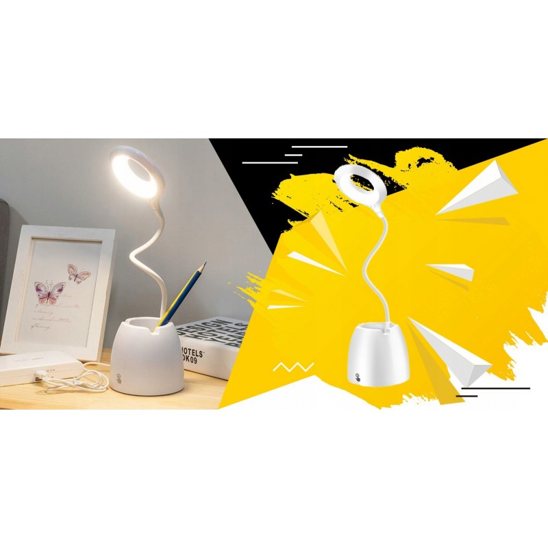 Adjustable LED Desk Lamp Reading Night Table Lamp, White (0)