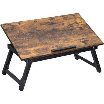 Foldable Lap Desk & Bed Table for Laptop 60x35 cm, Rustic