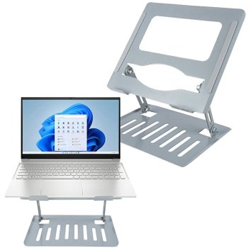 Adjustable Foldable Laptop Stand for Desk, Portable Riser up to 15.6 Inches