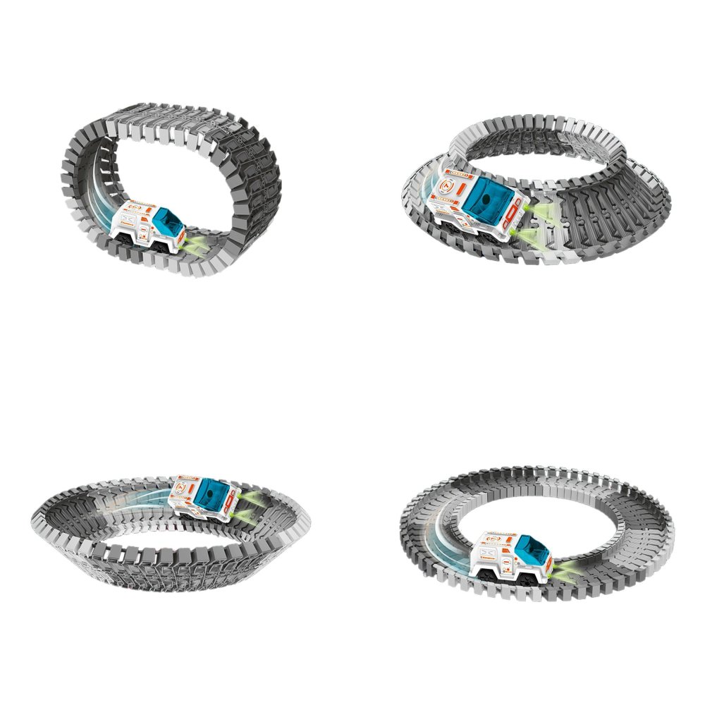 Space Race Track Construction Toy Set with Astronauts (0)