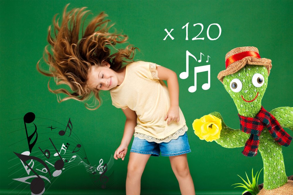 Interactive Dancing Singing Cactus Plush Toy (2)