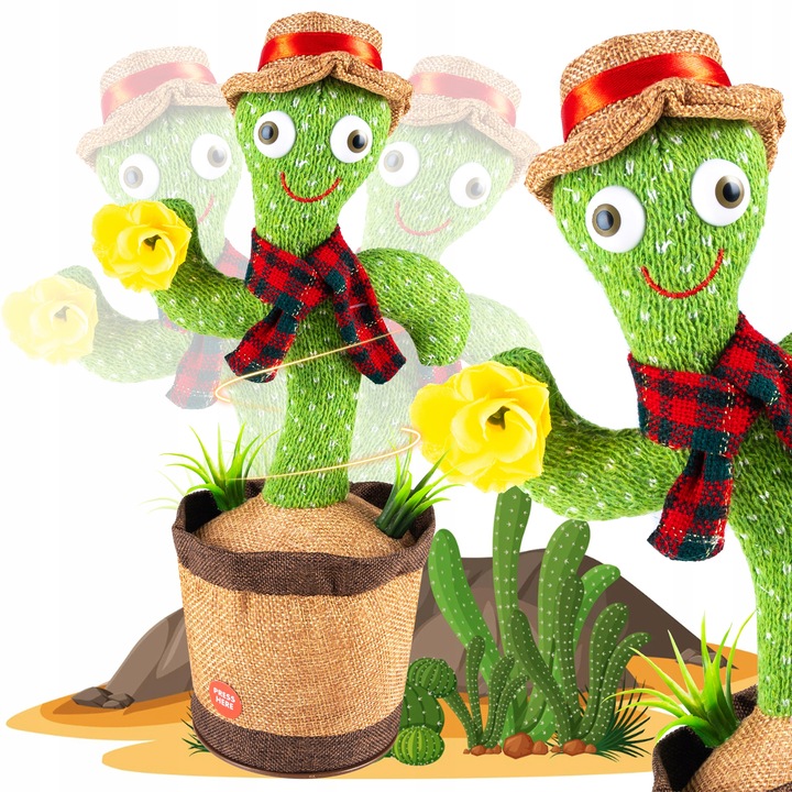 Interactive Dancing Singing Cactus Plush Toy (3)
