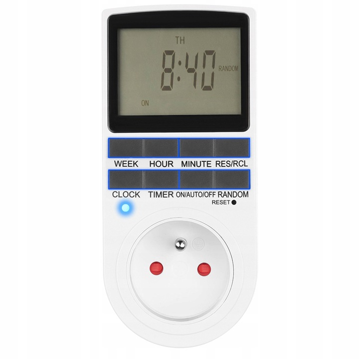 Socket with Digital Timer for Turning On / Off Electrical Appliances Programmable Time Controller (4)