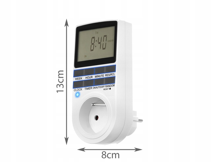 Socket with Digital Timer for Turning On / Off Electrical Appliances Programmable Time Controller (8)