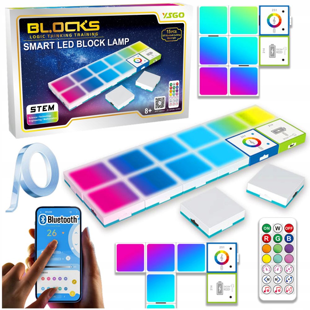 Modular Logic Blocks Smart LED Block Lamp (6)