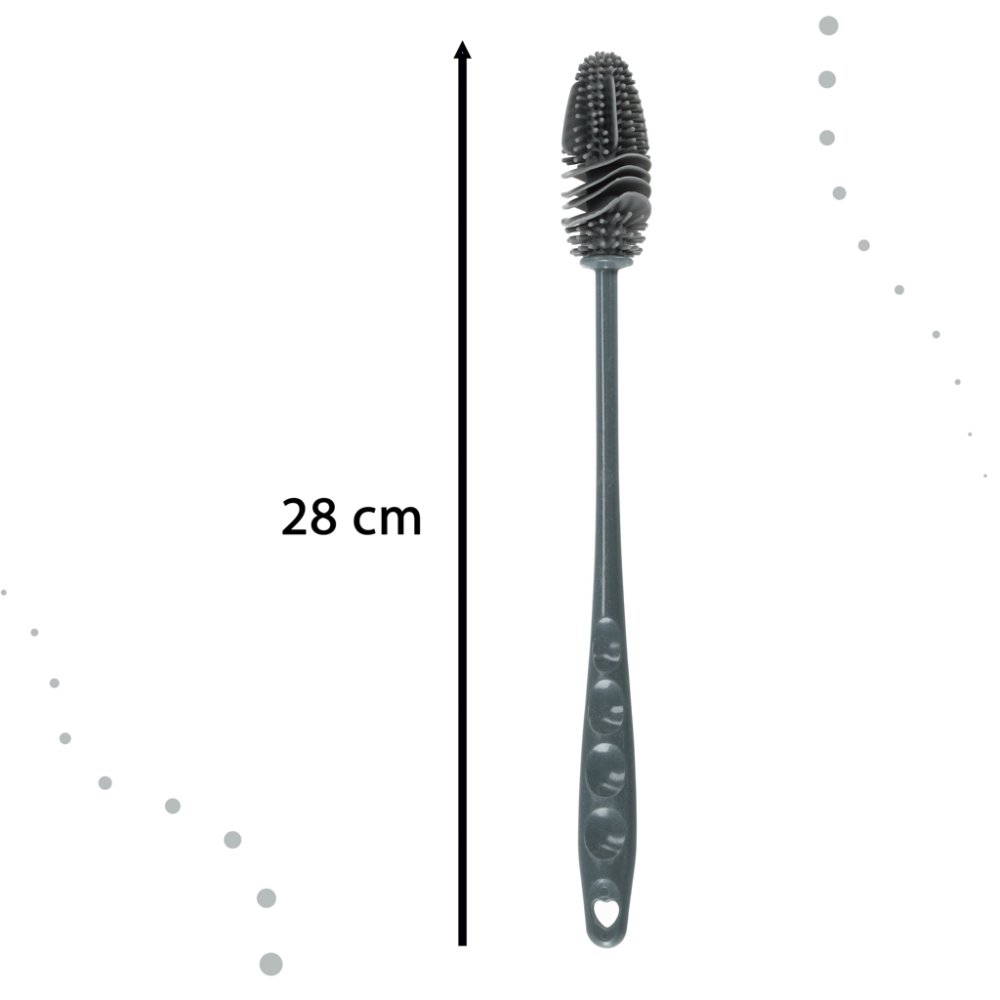 Silicone Brush For Washing Bottles 28сm, Black (4)