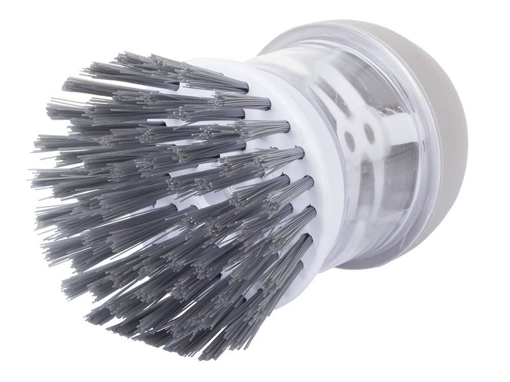 Kitchen Dishwashing Brush with Soap Dispenser, Gray (1)