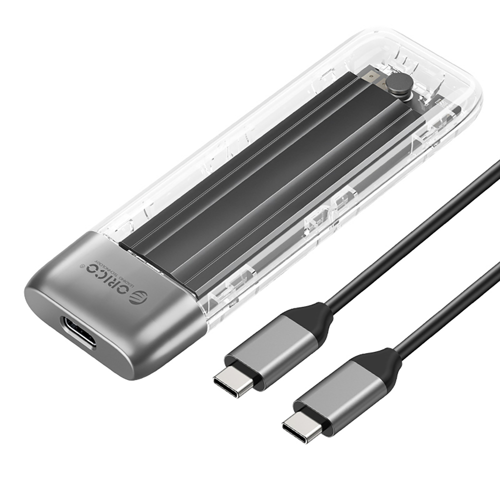 M.2 NVME USB-C 3.2 10Gbps disk bay - gray
