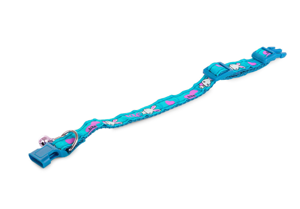 Fabric collar for dog or cat with bell, 1.5 cm (3)