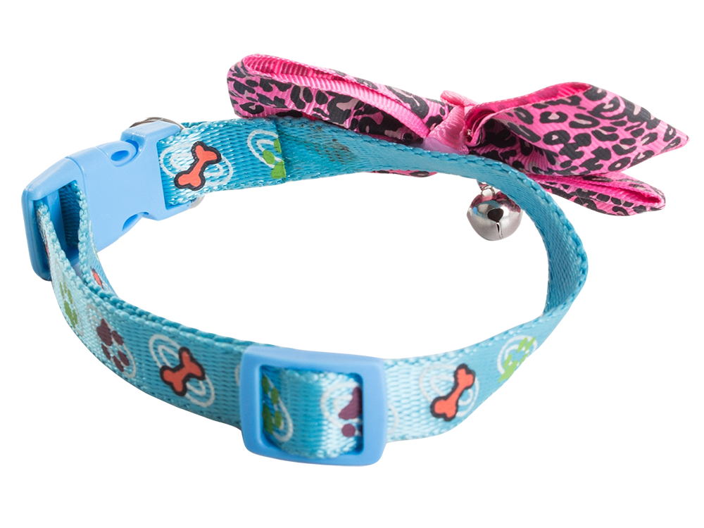 Adjustable collar for dog or cat with bell, assorted colors (1)