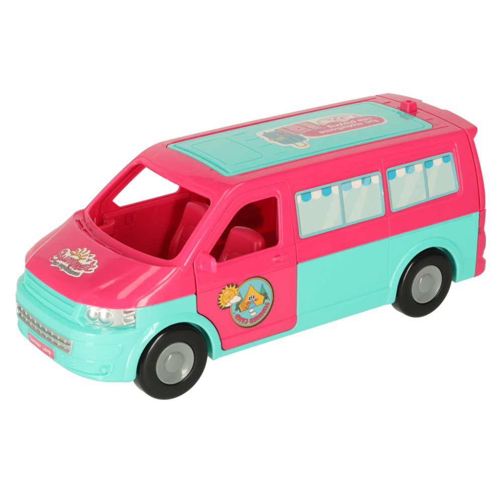 Expandable Doll Camper Van Playset with Doll and Pool Accessories (1)