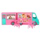 2-in-1 Doll Camper Van & Ice Cream Food Truck Playset with Doll, 21 pcs