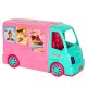 2-in-1 Doll Camper Van & Ice Cream Food Truck Playset with Doll, 21 pcs
