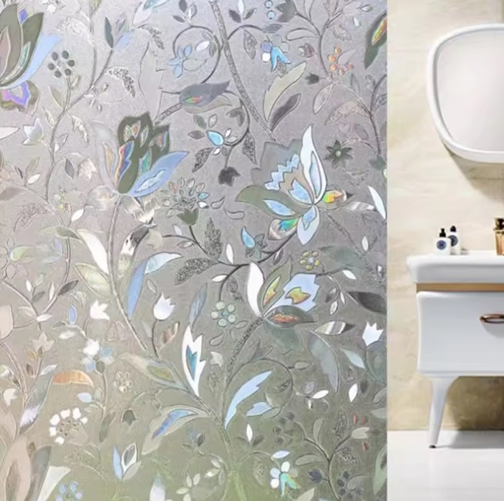 Window film sticker flower window decal (3)