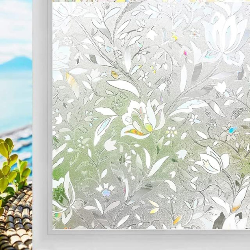 Window film sticker flower window decal (1)