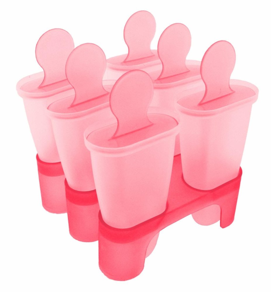 Ice Cream Mold Set with Sticks, 6 pcs, Multicolor, Plastic (1)