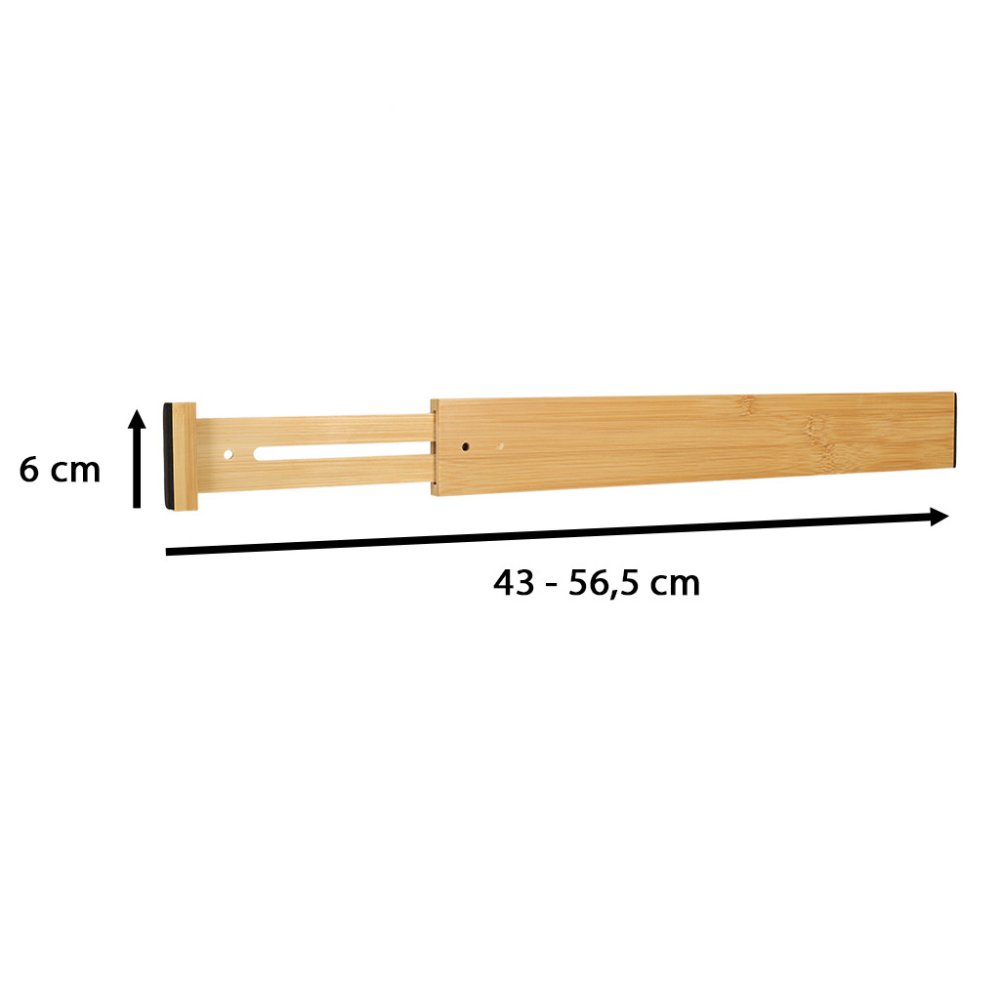 Expandable Bamboo Drawer Divider Organizer for Kitchen Utensils 56 cm (2)
