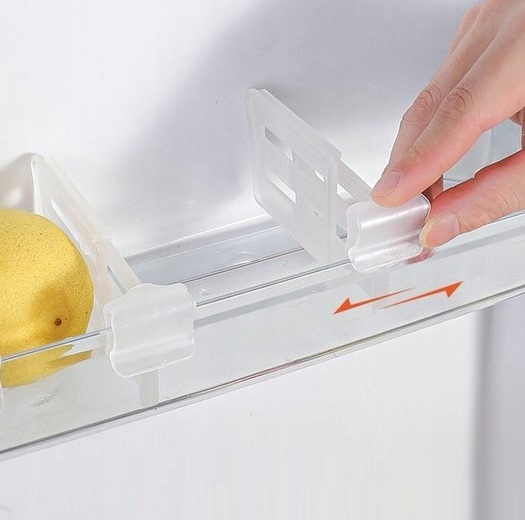 4Pcs Plastics Refrigerator Shelf Dividers Adjustable Snap-on Separator Organizer Sorting Partition Refrigerator Storage... (12)