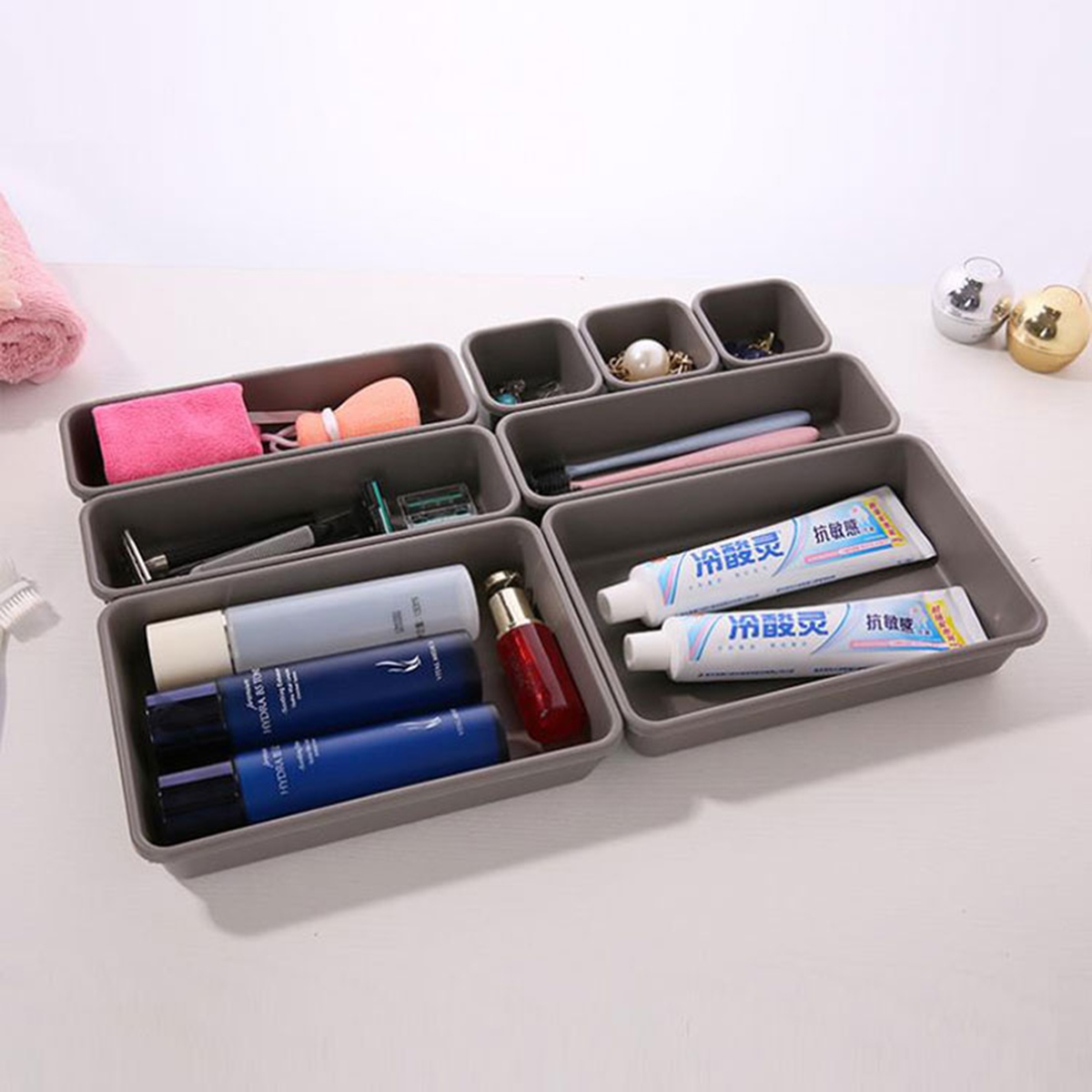 Cutlery, Kitchen Utensils, Tools, Stationery Storage Tray Drawer Modular Organizer (3)