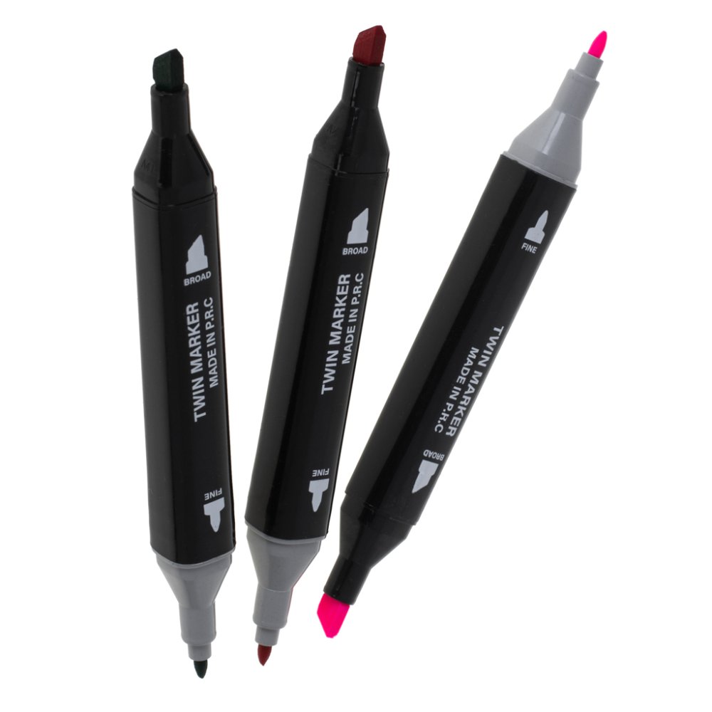 Double-Sided Alcohol Markers in Case 24 pcs + Stand (6)