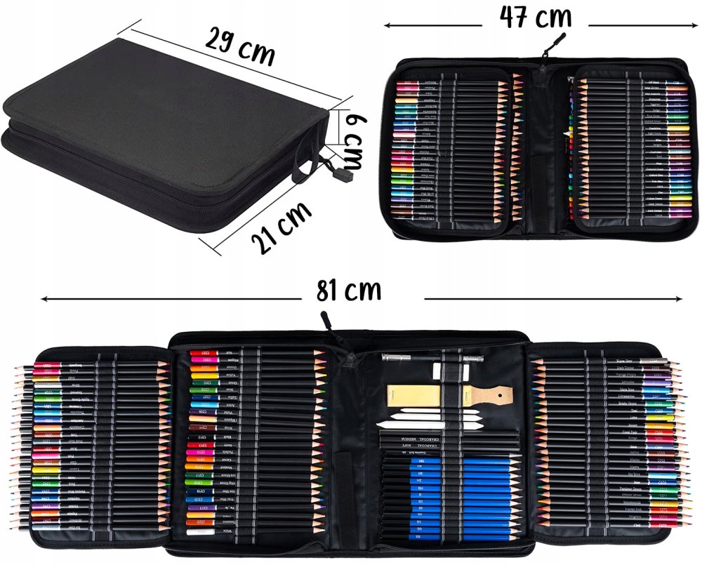 Professional Drawing and Sketching Art Set 144-Piece Kit in Portable Case (4)