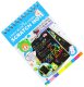 Creative rainbow scratch art pad for kids, A6, 10 sheets, with wooden stylus