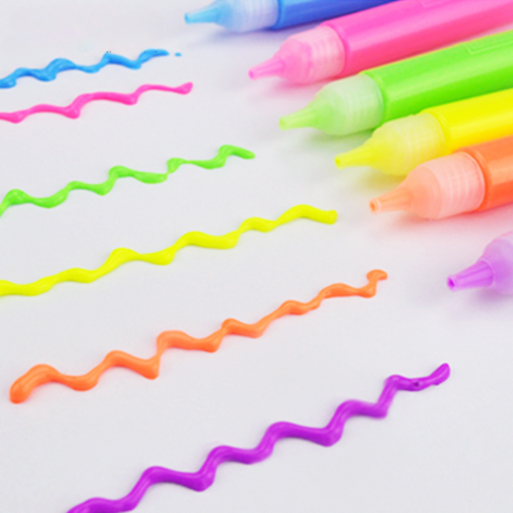 Fluorescent Paints for Painting on Ceramics Glass Porcelain, Set of 6 Pcs (0)