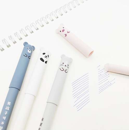 Set of 4 Erasable Pens, Animals (0)