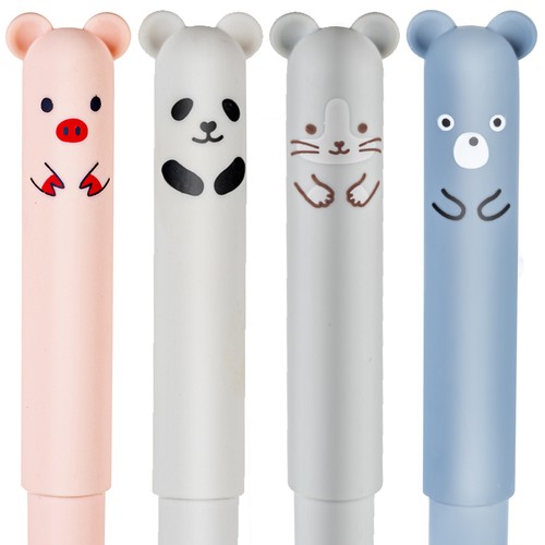 Set of 4 Erasable Pens, Animals (1)