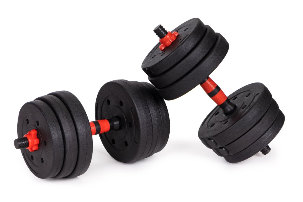 Adjustable Dumbbell Set 20 kg (2×10 kg) with Barbell Connector by ModernHome (3)