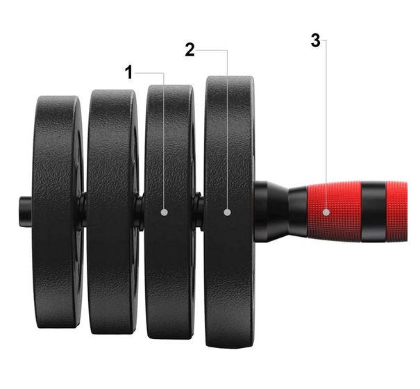 4FIZJO Adjustable Dumbbells Weights with Barbell for Sport Strength Training, 2x10 kg (0)