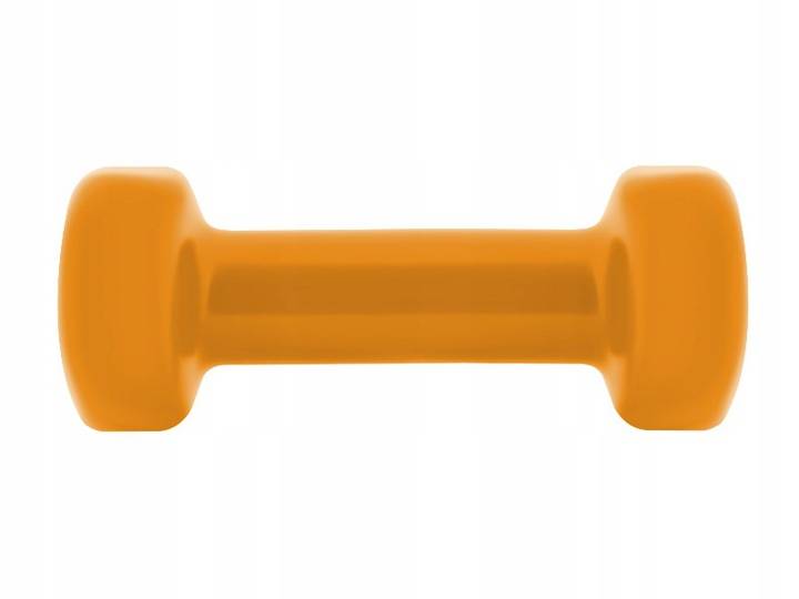 4Fizjo Vinyl Dumbbells Weight for Fitness Aerobics Sports Strength Training 2 x 5 kg, Orange (1)
