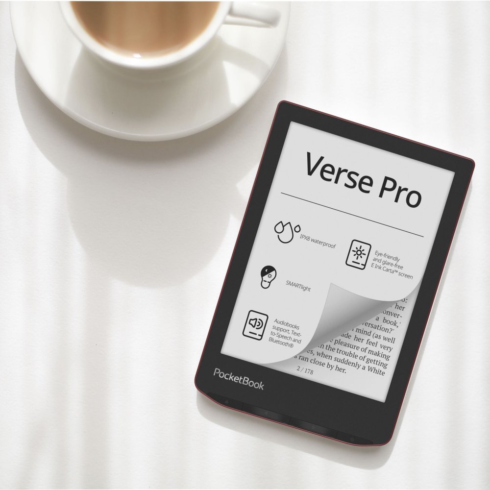 PocketBook Verse Pro eReader eBook 16GB, Passion Red (1)