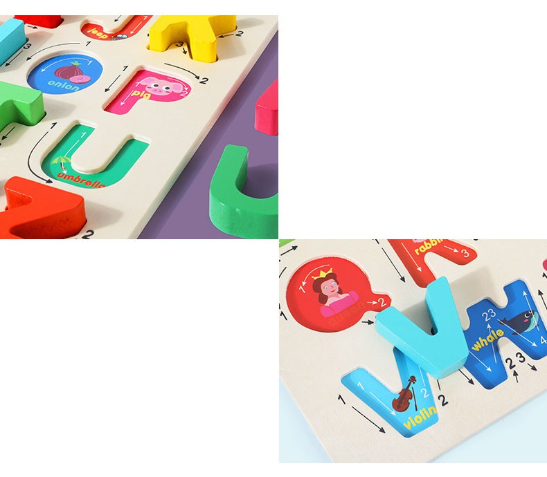 Wooden Puzzle Alphabet Letters Science Jhtoy-330 (3)