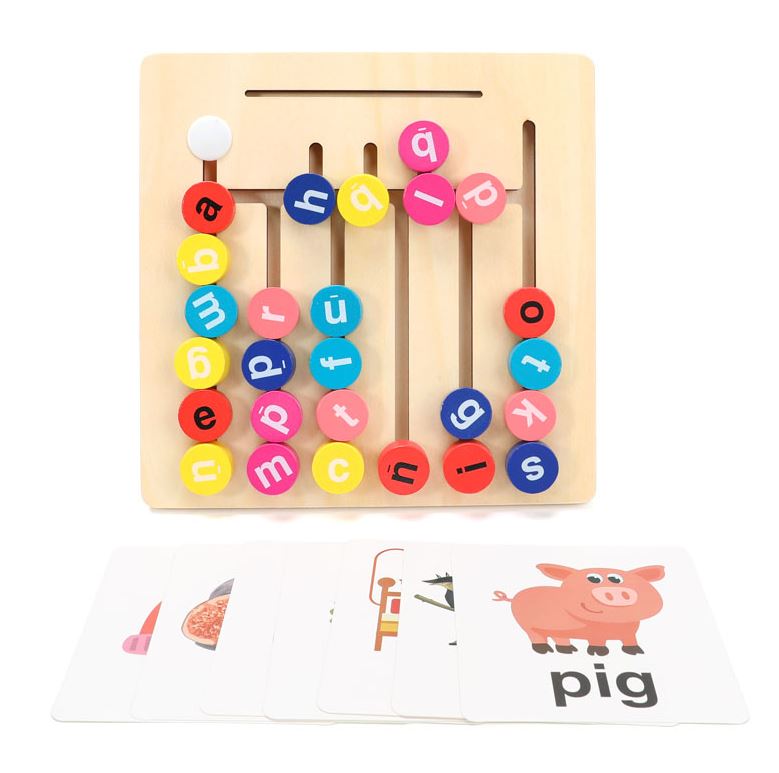 Educational Development Board with Letters and Words, 26 letters and 12 cards (3)