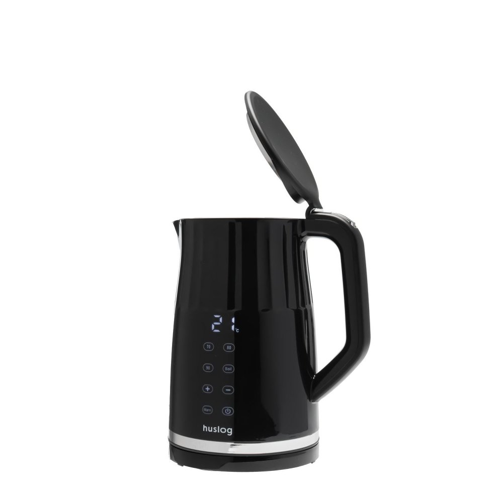 Huslog Ribbed Electric Kettle Touch Panel 1.7L 2200W, black (0)