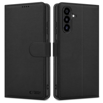 Samsung Galaxy A26 (SM-A266E/DS) / Galaxy A17 (SM-A176B/DS) Tech-Protect Wallet Book Case Cover, Black