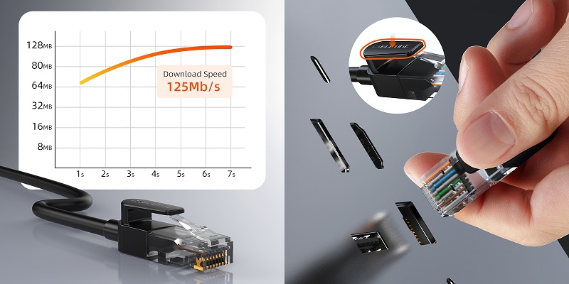 Cat6 UTP Cable, 8 m, black (2)