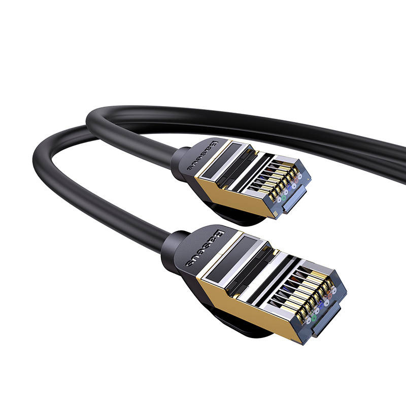 Baseus Speed Seven High Speed RJ45 Network Cable 10Gbps 1m Black (WKJS010101) (3)